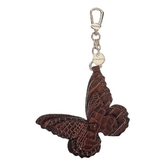 Brahmin Black/Pecan Butterflies Key Fob - Picture 5 of 10